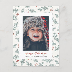 Photo Modern Holiday Postcard