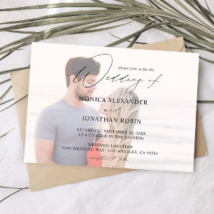 Photo Modern Horizontal 4 Wedding Invitation