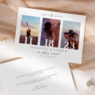 Photo Modern Minimalist Save the Date Front/Back