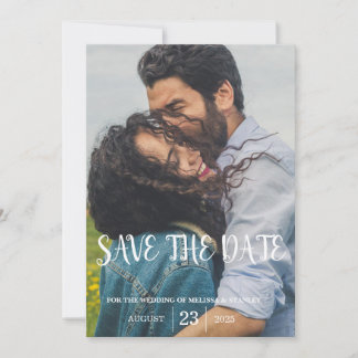 Photo Modern Minimalist Simple Elegant Wedding Save The Date