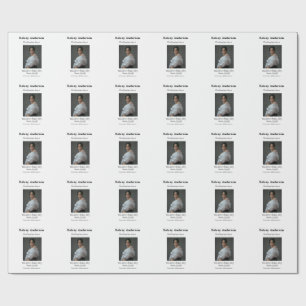 Photo modern profession social media address simpl wrapping paper