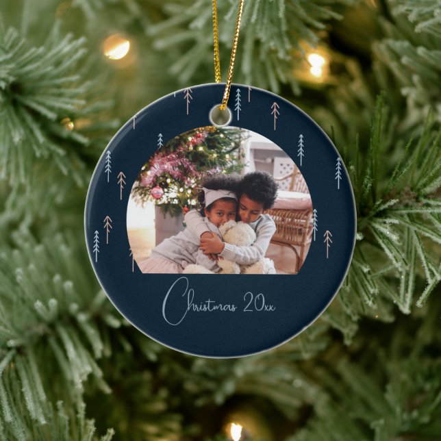 Photo Modern Tree Pattern Christmas Ceramic Tree Decoration (Tree)