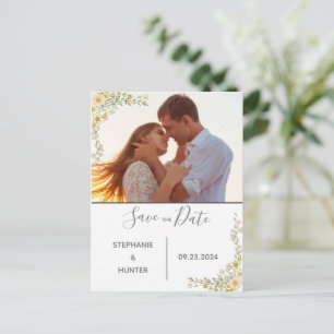 Photo Modern Typography Personalised Save the Date Announcement Postcard