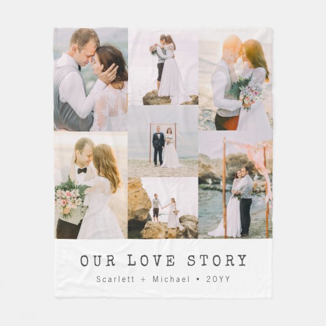 Photo Modern Wedding  Fleece Blanket (Front)