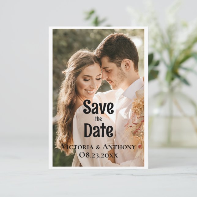 Photo Modern Wedding Save the Date (Standing Front)