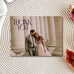 Photo Modern Wedding Thank You Postcard