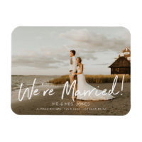 Photo Modern Wh Typography Wedding Announcement