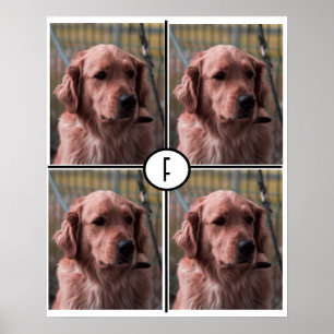 Photo Monogram Add Your own Images Poster