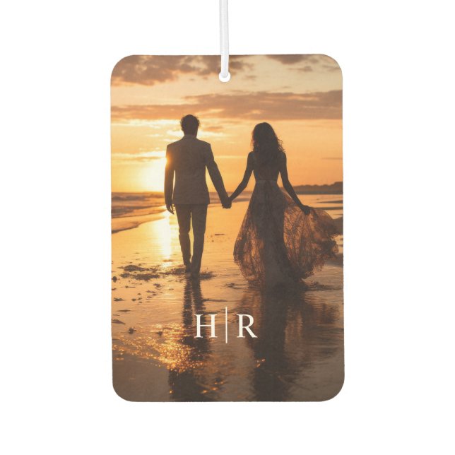 Photo Monogram Car Air Freshener (Front)