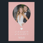 Photo Monogram Romantic Heart Coodinates Modern Faux Canvas Print<br><div class="desc">Photo Monogram Romantic Heart Coodinates Modern Faux Canvas Print Wall Art features your favourite photo with your monogram and custom coordinates of longitude and latitude that are special to you in modern script typography. Perfect gift for weddings, birthday, Christmas, Valentine's Day, anniversary and so much more. Designed by ©Evco Studio...</div>