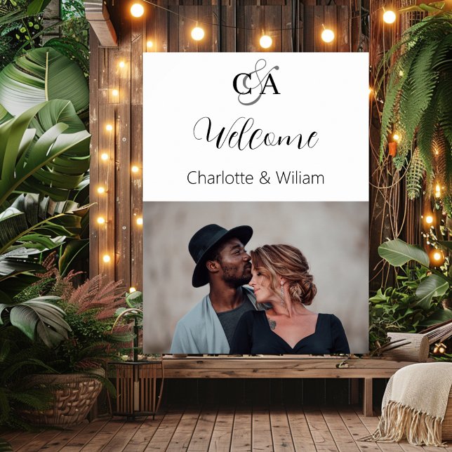 Photo monogrammed wedding welcome sign (Creator Uploaded)