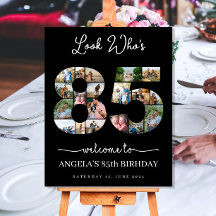 photo montage for 85th birthday look who's 85  poster