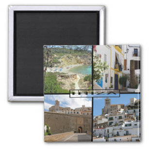 photo montage of Ibiza Island on the Balearic Isla Magnet