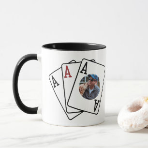 Photo Mug with Three Aces: Father's Day Gift-idea