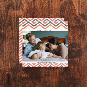 Photo Multicolored    Strip Holiday Card