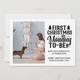 Photo Mummy to be Christmas Pregnancy  Holiday Card