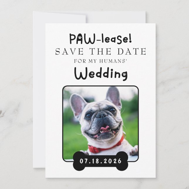 Photo My Humans Are Getting Married Save The Date (Front)
