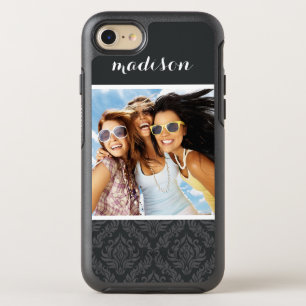Photo & Name Damask Pattern 6 OtterBox Symmetry iPhone 8/7 Case