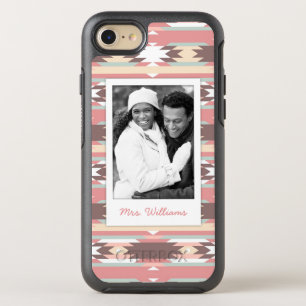 Photo & Name Geometric Aztec Pattern 2 OtterBox Symmetry iPhone 8/7 Case