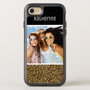 Photo & Name Leopard Fur OtterBox Symmetry iPhone 8/7 Case