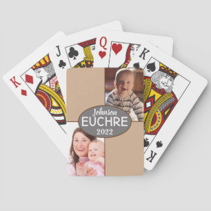 Photo Name Personalised EUCHRE & Poker Gift Playing Cards