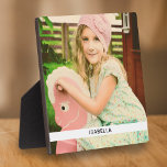 Photo & Name Plaque With Stand Template<br><div class="desc">Personalised square photo and name on white. Includes built in stand at rear.</div>