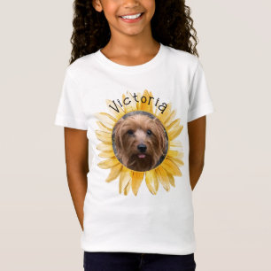 Photo Name Sunflower Personalised T-Shirt