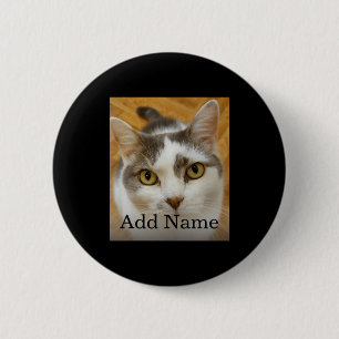 Photo Name Text D  6 Cm Round Badge