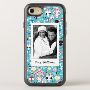 Photo & Name Texture laughing skull OtterBox Symmetry iPhone 8/7 Case
