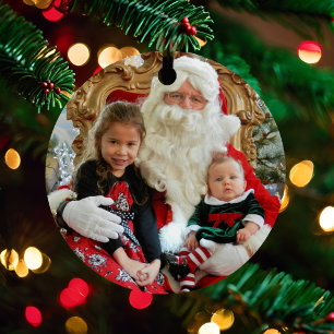 Photo Names Ages Personalize Gift Metal Tree Decoration