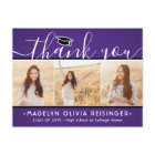 Photo New Address Graduation Purple Thank You