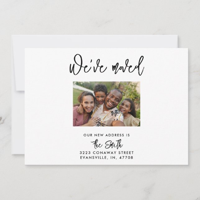 Photo New Address Moving Announcement Cards  (Front)