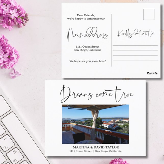 Photo New Home Address Announcement  Postcard (Creator Uploaded)