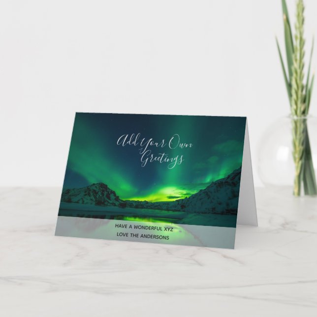Photo Northern Lights Iceland Aurora Borealis Card (Front)