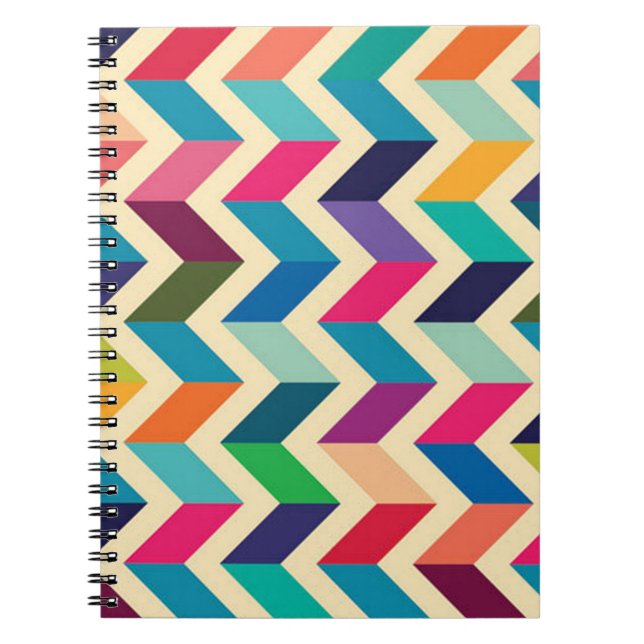 Photo Notebook/Colourful Chevron Notebook (Front)