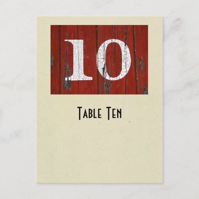 Photo number 10 table card (Front)