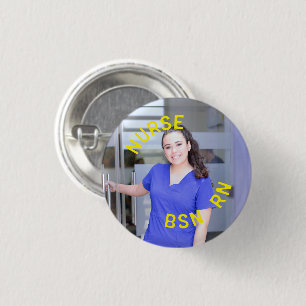 photo nurse bsn rn Small 1¼ Inch circle 3 Cm Round Badge