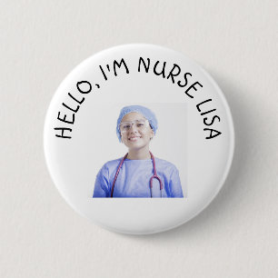 Photo, Nurse I.D. 6 Cm Round Badge
