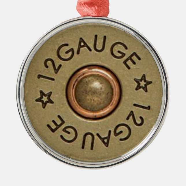 Photo of 12 Gauge Shotgun Shell Metal Tree Decoration (Front)