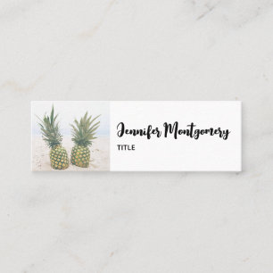 Photo of 2 Pineapples on a Beach Mini Business Card