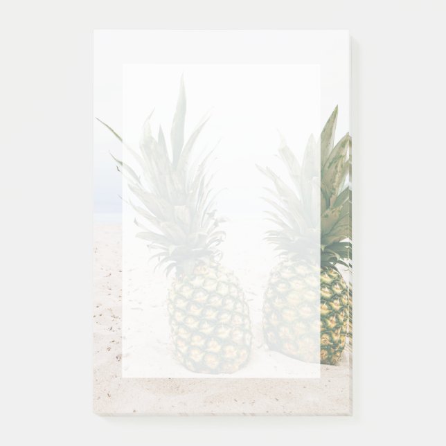 Photo of 2 Pineapples on a Beach Post-it Notes (Front)