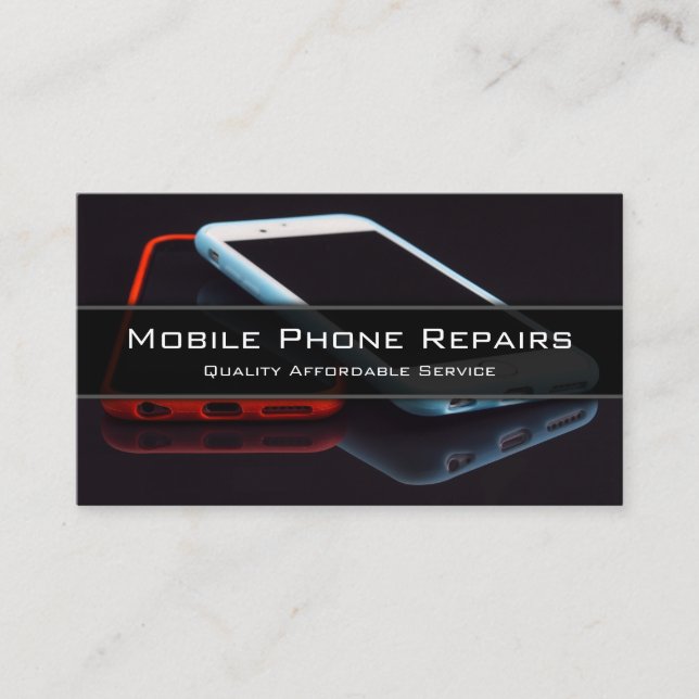 Photo of 2 Smart Cell Phones  - Business Card (Front)