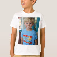 photo of a 6-year-old boy, blonde, brat, obnoxious
