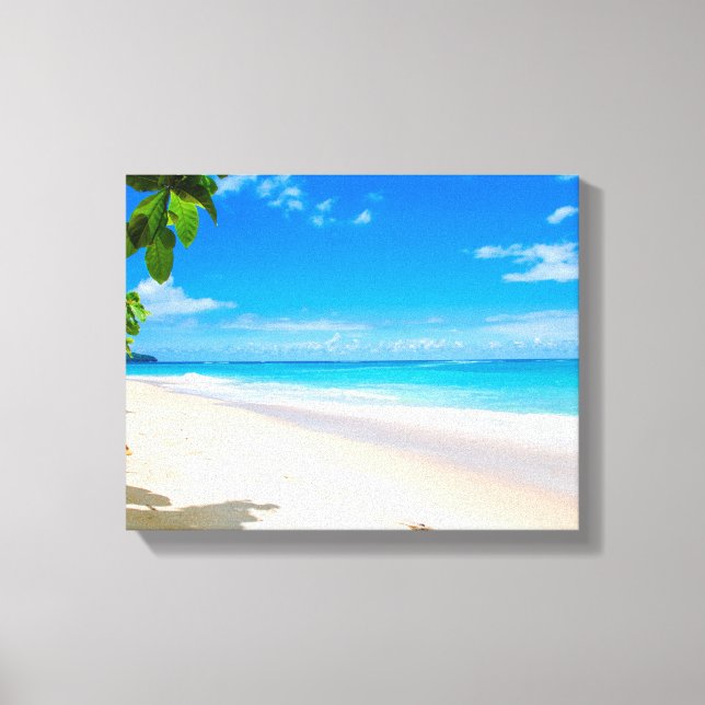 Photo of a Beautiful Sunny Tropical Beach  Canvas Print (Front)
