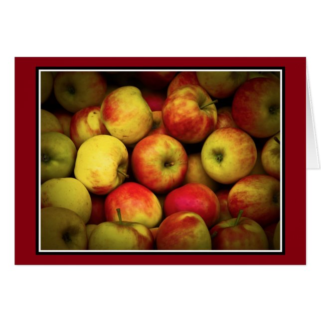 Photo of a Bushel Of Yellow and Red Apples (Front Horizontal)