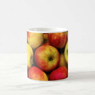 Photo of a Bushel Of Yellow and Red Apples Coffee Mug