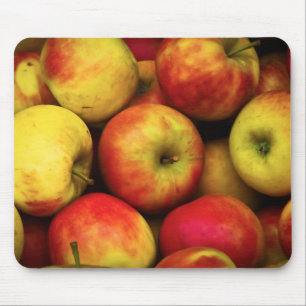 Photo of a Bushel Of Yellow and Red Apples Mouse Mat