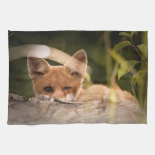 Photo of a Cute Little Fox Tea Towel