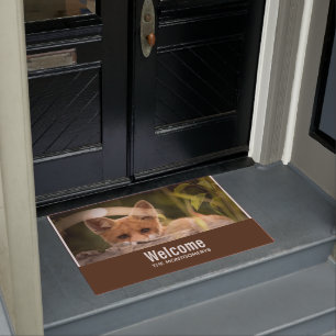 Photo of a Cute Little Orange Fox Doormat