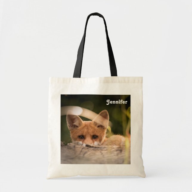 Photo of a Cute Little Orange Fox Tote Bag (Front)
